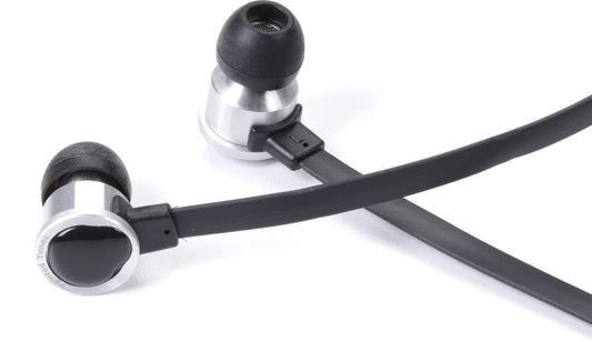 Dual Electronics Painted Tunes A1K Tangle-Free Flat Wire Noise Reducing Earbuds with Built-in Microphone & Carrying Case Black