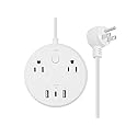 Monoprice USB-C Power Strip, 2 Outlets and 57W 3 USB with 5-Foot Extension Cord, Compact Travel Size, for MacBook Pro, iPad Pro, iPhone, and Galaxy