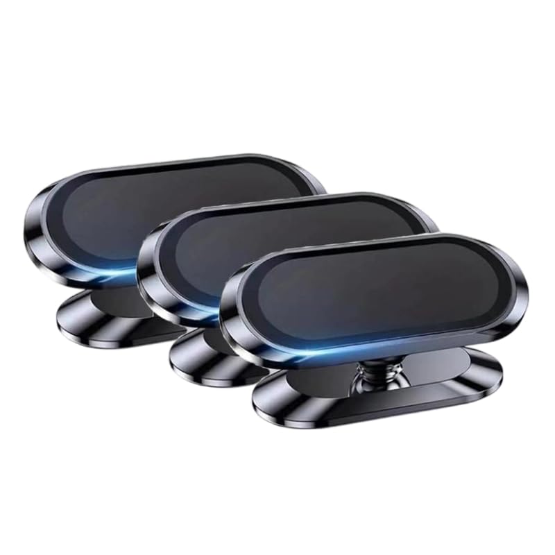 Magnetic Car Phone Holder 3Pcs Car Magnetic Phone Holder Mount Universal Suction Cup Navigation Support Adjustable 360 Rotation for Automotive