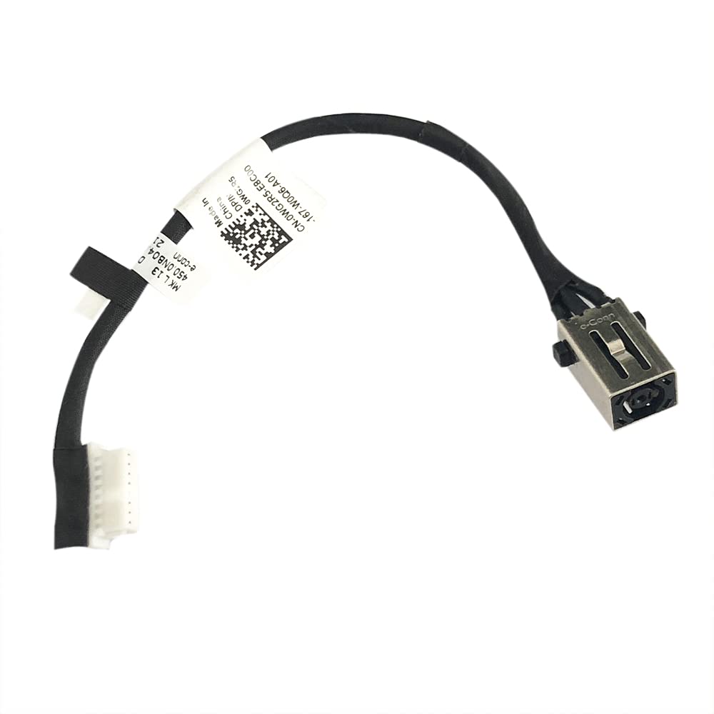 GinTai DC in Power Jack Charging Port Cable 0WG2R5 Connector Socket with Wire WG2R5 Replacement for Dell 3320 450.0NB04.0011 450.0 NB04 .0002