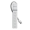 Belkin BE106000 6-Outlet Commercial Power Strip Surge Protector with 10-Foot Power Cord, 700 Joules (BE106000-10)