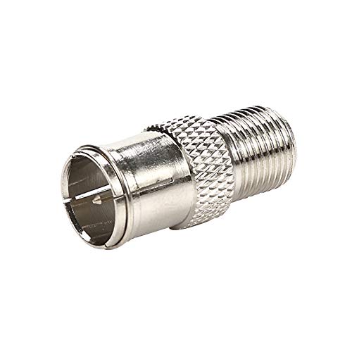 TLS.eagle RG6 Compression F Type Connector Quick Push on Coax Cable Adapter Nickel Plated Pack of 5