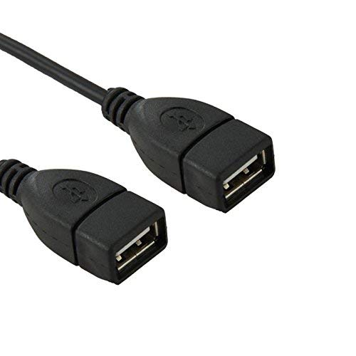 chenyang USB 2.0 Front Panel Header 9/10Pin 1 Male to 2 USB 2.0 Female Y Splitter Mainboard Header Port Extension Cable Adapter