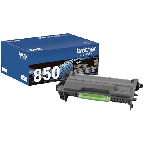 Brother Genuine High Yield Toner Cartridge, TN850, Replacement Black Toner, Page Yield Up to 8, 000 Pages, Amazon Dash Replenishment Cartridge