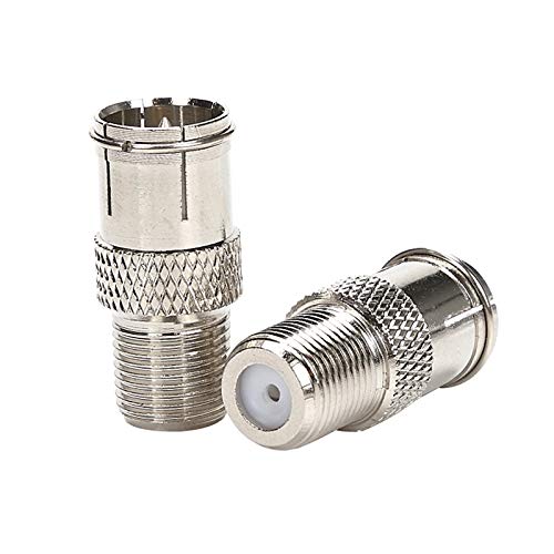 TLS.eagle RG6 Compression F Type Connector Quick Push on Coax Cable Adapter Nickel Plated Pack of 5