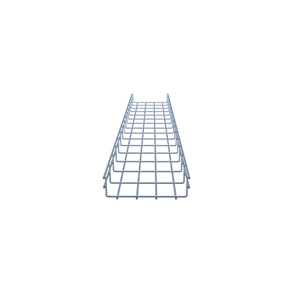 NavePoint Wire Mesh Cable Tray, Electro Zinc Plated, Silver Steel, 1.97 x 7.88 x 59.06 inch, 2-Pack