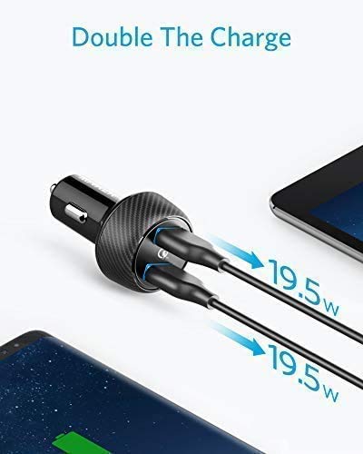 Car Charger, Anker Quick Charge 3.0 39W Dual USB Car Charger Adapter, PowerDrive Speed 2 for Galaxy S10/S9/S8/S7/S6/Plus, Note 9, PowerIQ for iPhone