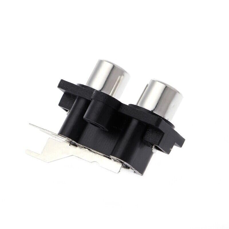5PCS Panel PCB Mount 2 Way RCA Female Jack Audio Connector Socket Stereo
