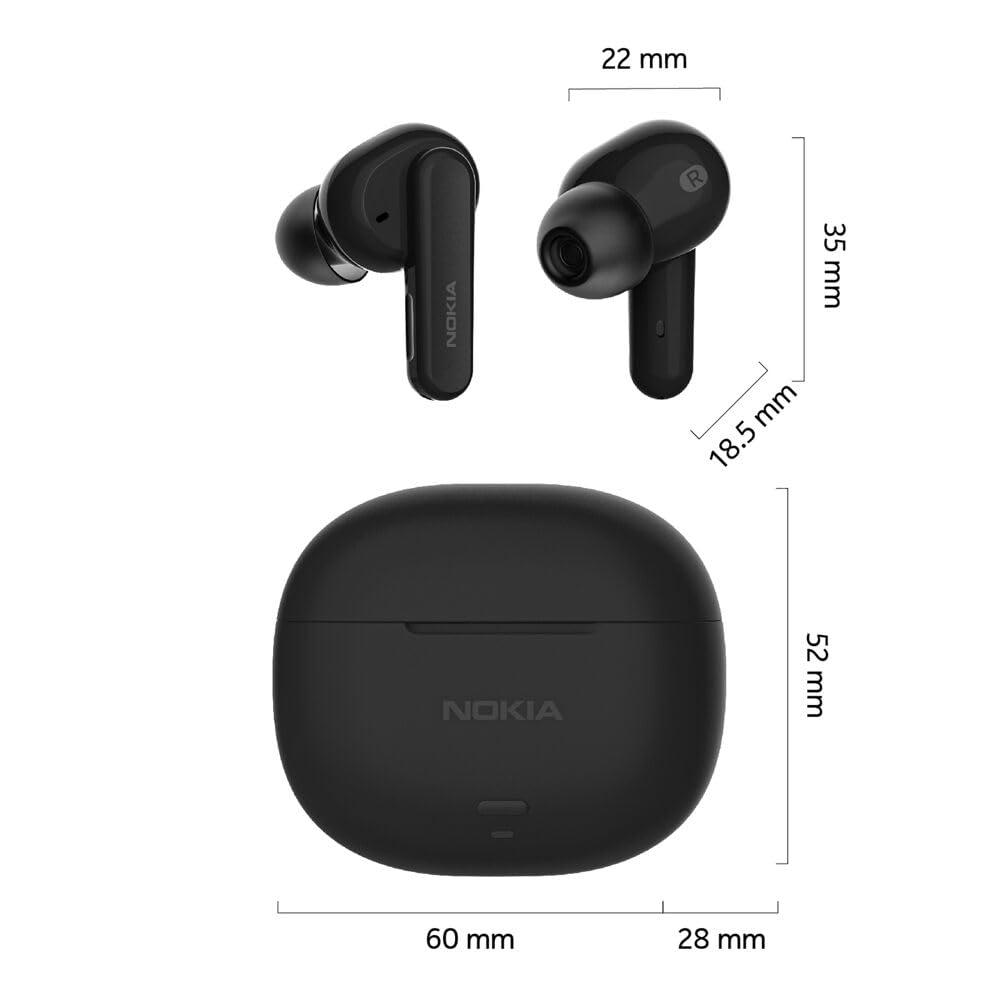 Nokia Go Earbuds2 Pro in Ear Wireless Bluetooth Earbuds with Charging Base, Environmental Noise Cancellation, Google Fast Pair, Low Latency Modes…