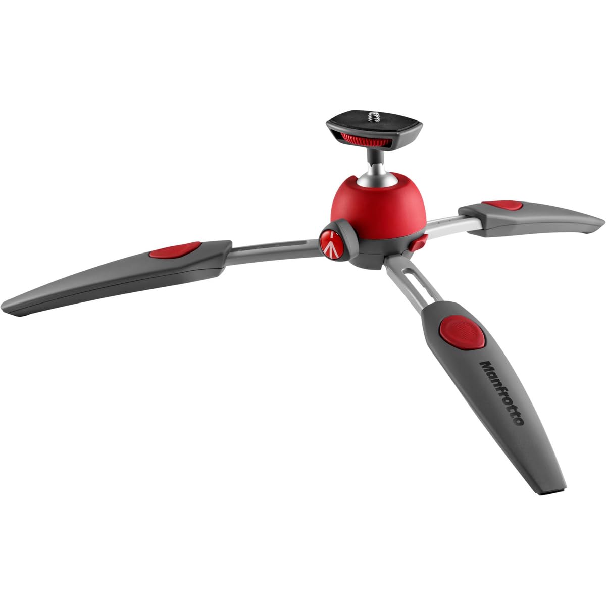 Manfrotto PIXI EVO 2-Section Mini Tripod, Red (MTPIXIEVO-RD)