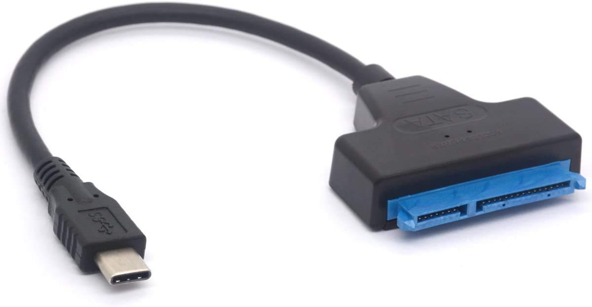 PIIHUSW USB C to SATA Adapter - Type C to SATA III Hard Drive Cable for 2.5" HDD SSD 7+15 Pin Thunderbolt 3 Converter