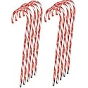 Jingle Time Lighted Candy Cane Pathway Markers (28") -Set of 12 (4-3 Packs)