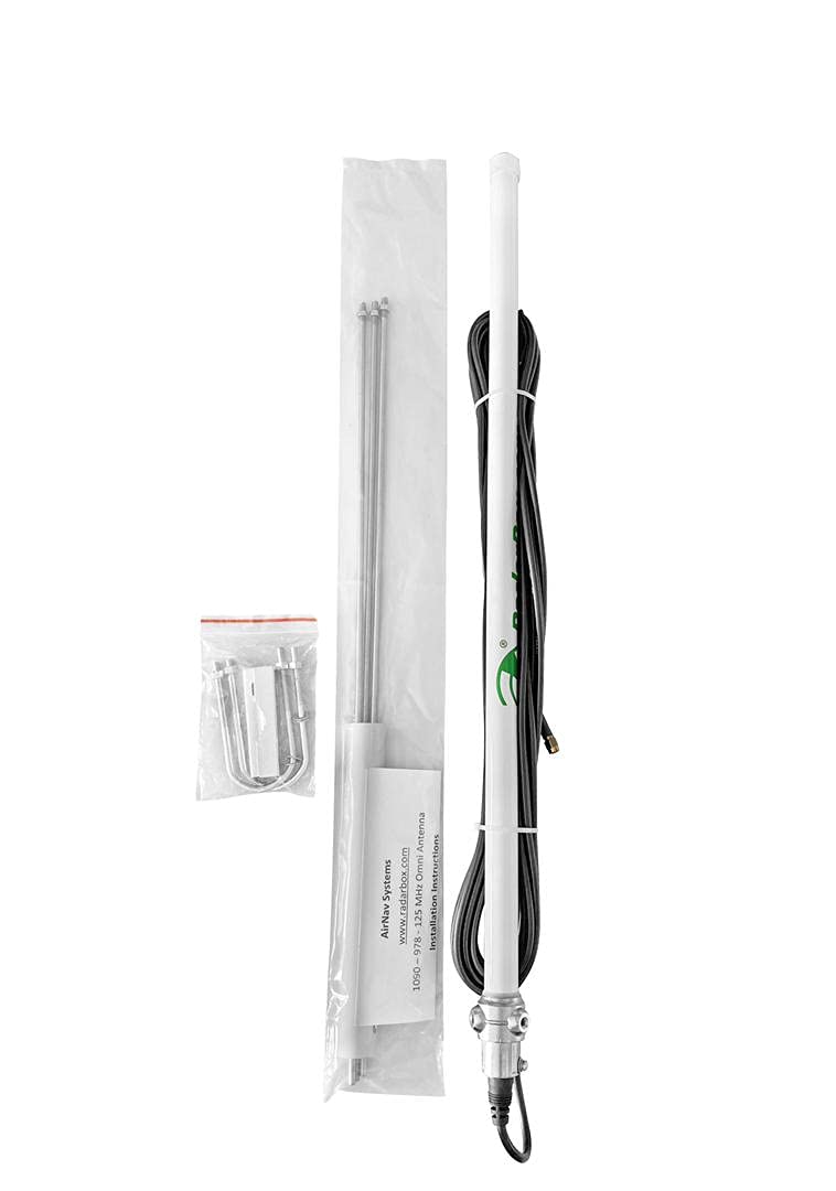 AirNav Radar ADS-B 1090 MHz, UAT 978 MHz and VHF Airband Outdoor Antenna with SMA Connector