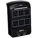Monster Power - Home Office 650 USB, 6 outlets and 2 USB connectors, wall mount, 1080 Joules , Fire Proof Technology