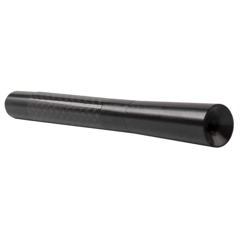 GTP Aluminum Black 4.7" Short Carbon Fiber Vehicle Car Antenna Universal Replacement