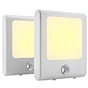 MAZ-TEK Plug in Motion Sensor Lights with Adjustable Brightness,Warm White Motion Activated Led Night Light for Hallway, Stair, Corridor, Kitchen