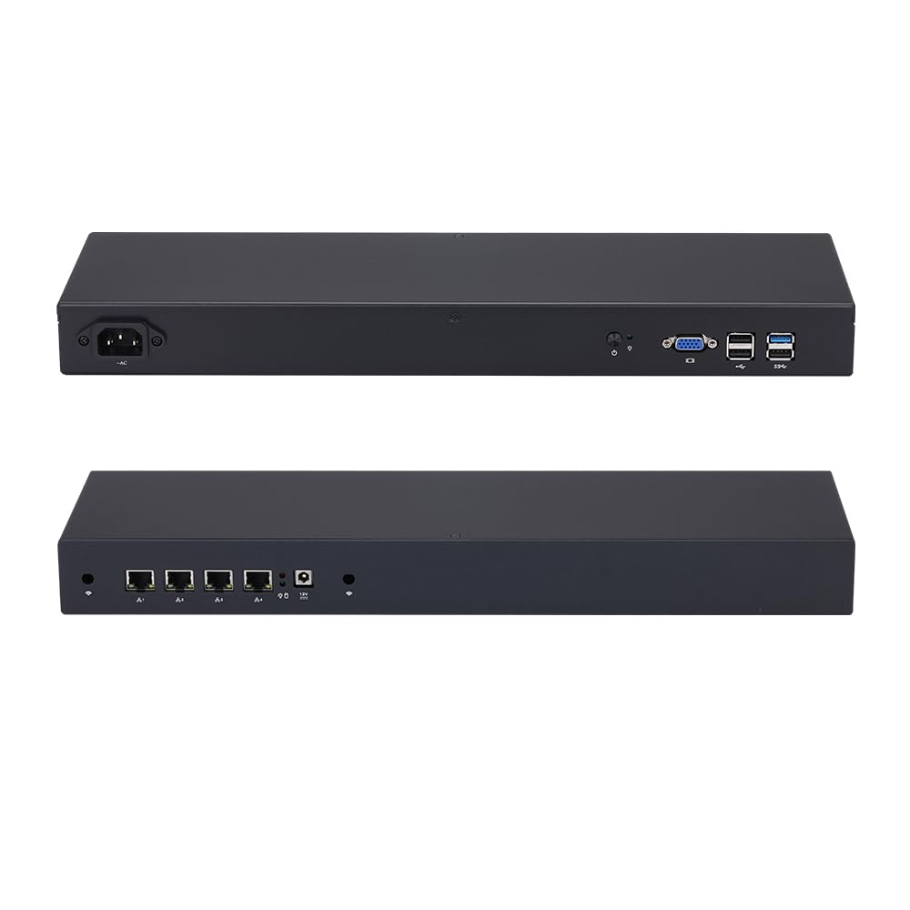 Qotom Router Q190G4 19 Inch Celeron J1900,2.0GHz Quad Core (4GB RAM 32GB SSD) -4xGigabit LAN,Used As A Router/Firewall/Proxy 24/7