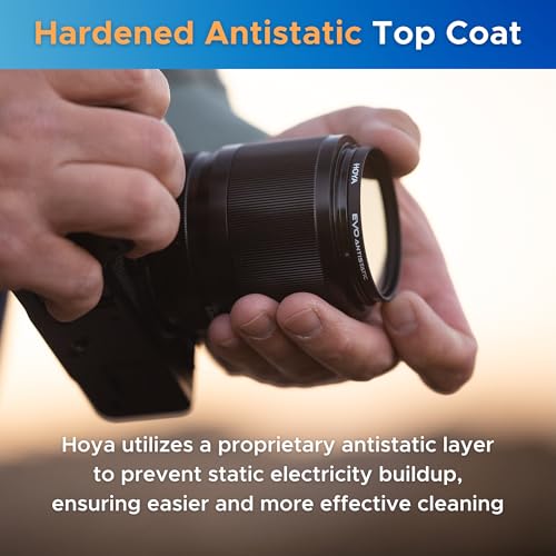 Hoya EVO Antistatic 37mm Lens Protector - Premium Optical Glass w/ 16-Layer SMC Lens Filter for 99.8% Light Transmission, 3mm Thick, Dust
