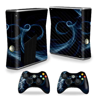 MightySkins Carbon Fiber Skin for Xbox 360 S Console - Stone Waves | Protective, Durable Textured Carbon Fiber Finish | Easy to Apply, Remove,
