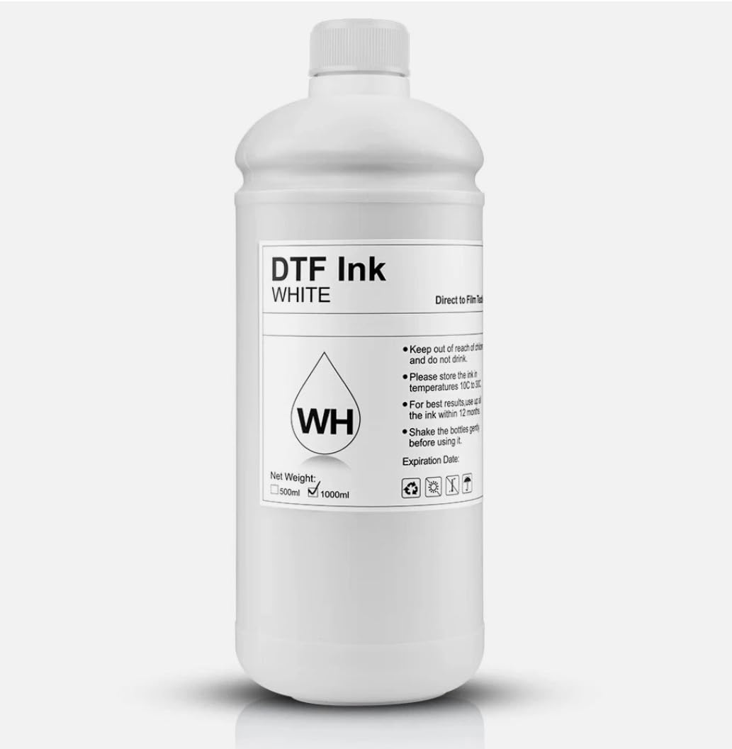 SYLCYS 1000ml White Sediment-Free DTF Ink for XP600 DX7 DX5 5113 1430 I1600 I3200 WF4720 XP600 L805 L1800 Printers