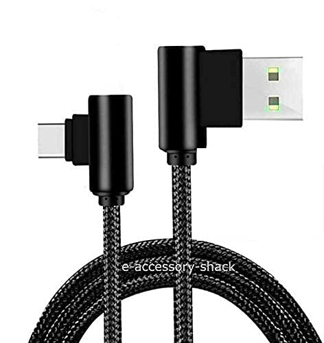 3 Pack 10FT 90 Degree Right Angle Braided Type C Fast Charging Cable USB-C Quick Charger Power Charge Cord for Samsung Galaxy S26 S25 S24 S23 S22 S21