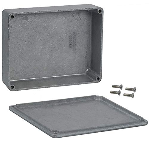 1590BB, Enclosure, Diecast, Unpainted, 4.7 x 1.34 x 3.7", Natural Aluminum Color