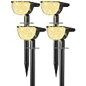 GKGG Solar Lights Outdoor Waterproof IP65, Solar Powered 76 LED 3 Lighting Modes Solar Spot Lights Outdoor for Yard Garden Landscape Pathway (Warm