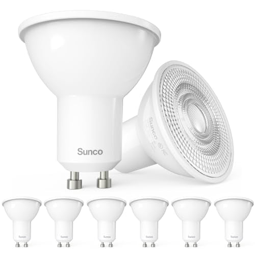 Sunco 6 Pack MR16 Two Pin LED Light Bulbs, 5.5W=50W, Dimmable