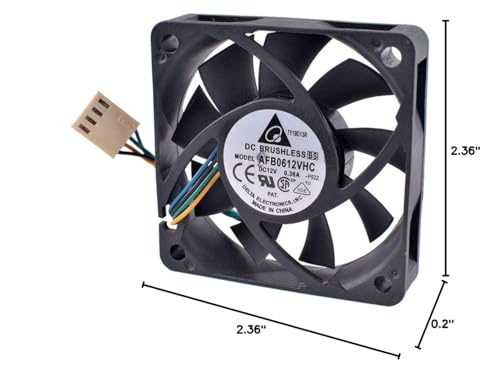 AFB0612VHC 6cm 60mm Fan 6015 12V 0.36A Ball Bearing 4-Wire 4pin PWM Air Volume Cooling Fan for Desktop