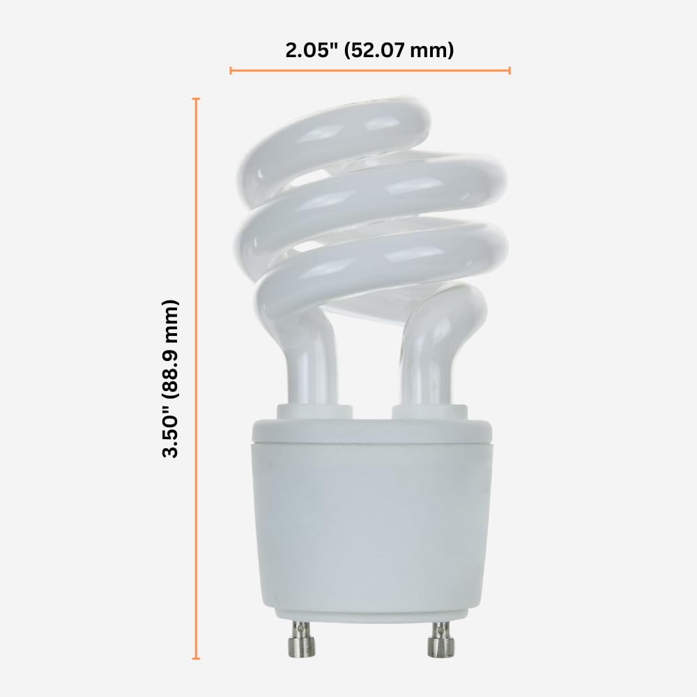 Shadid 13-Watt GU24 / GU35 Compact Fluorescent Light Bulbs, Replacement for MLS13GU35, Great for VQL5 Exhaust Fans, 3500K Natural White, MLS13GU35