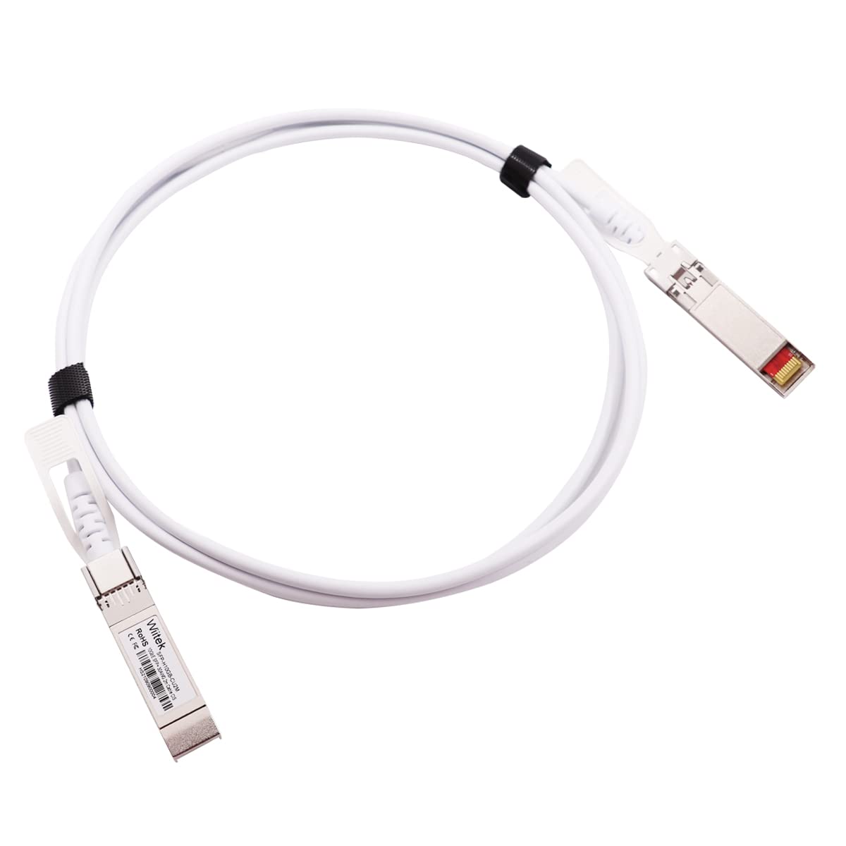 Wiitek 2m 10GbE SFP+ DAC Twinax Cable, 10Gbase-CU SFP+ Direct Attach Cable,for Ubiquiti UniFi, Fortinet, MikroTik, Netgear, Supermicro, TP-Link