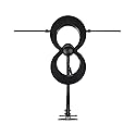 Antennas Direct ClearStream MAX-XR UHF VHF Indoor Outdoor TV Antenna, Multi-Directional, 60-Mile Range, 4K 8K UHD NEXTGEN TV - w/ 20-inch Mast (Black)