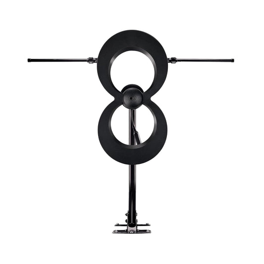 Antennas Direct ClearStream MAX-XR UHF VHF Indoor Outdoor TV Antenna, Multi-Directional, 60-Mile Range, 4K 8K UHD NEXTGEN TV - w/ 20-inch Mast (Black)