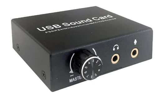 Premium USB Sound Card with Volume Bass Control for PC PS4 PS5 Android OS