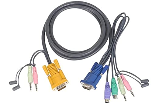 IOGEAR Micro-Lite Bonded All-in-One PS/2, VGA KVM Cable, 6 Feet, G2L5302P