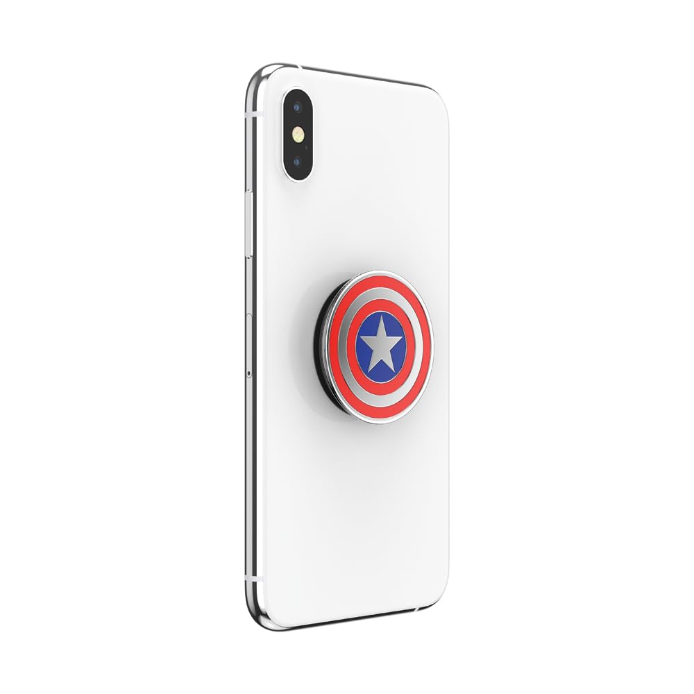 PopSockets Adhesive Phone Grip, Holder, Phone Stand, Marvel - Enamel Captain America