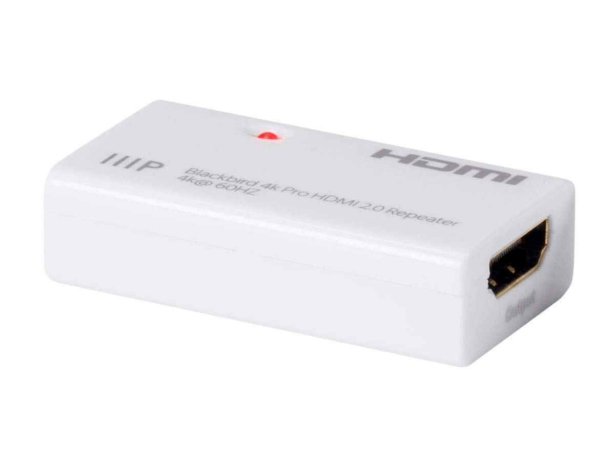 Monoprice Blackbird 4K Pro HDMI 2.0 Repeater - 4K@60Hz, Supports HLG, HDR 10, HDR 10+, and Dolby Vision, YCbCr 4:4:4, Black