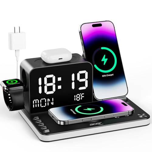 Acer Gadget 7-in-1 Wireless Charging Station Charger Stand for Multiple Devices for Apple - iPhone 17 16 15 14 13 12 Pro Max Apple Watch Airpods