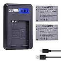 PowerTrust 2-Pack NB-5L Battery and LCD USB Charger for Canon PowerShot S100, S110, SD700 is, SD790 is, SD800 is, SD850 is, SD870 is, SD880 is, SD890