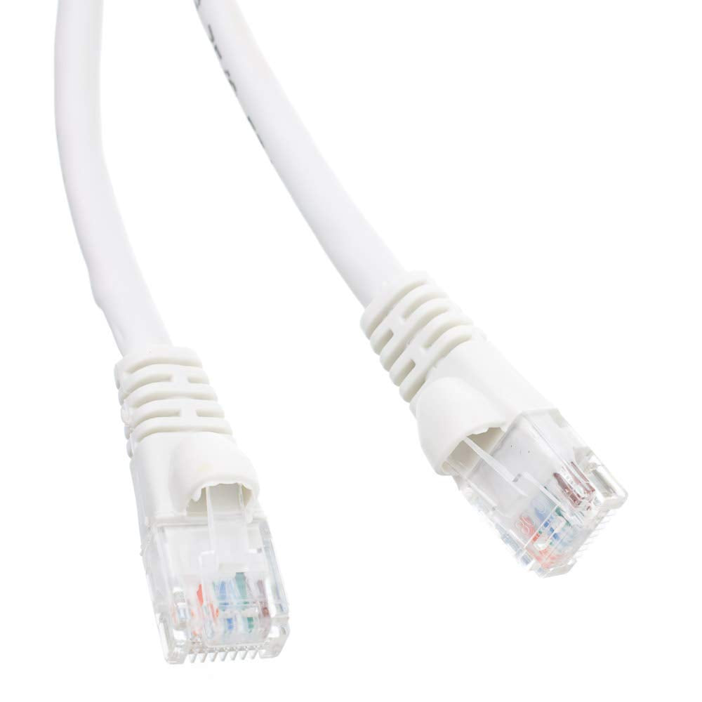 CableWholesale Cat6 UTP Ethernet Cable, Snagless Boot, PoE, 100 ft, White