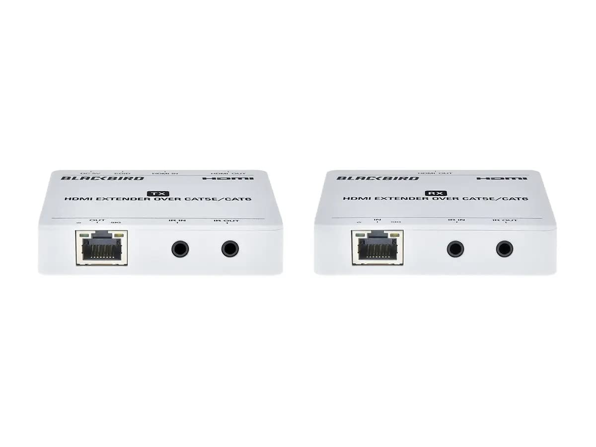 Monoprice 4K HDMI Extender Over Ethernet - CAT5e/6/7, 70 Meters (229 Feet) Power Over Cable (PoC) HDMI Loop Out, Smart EDID, IR Bidirectional