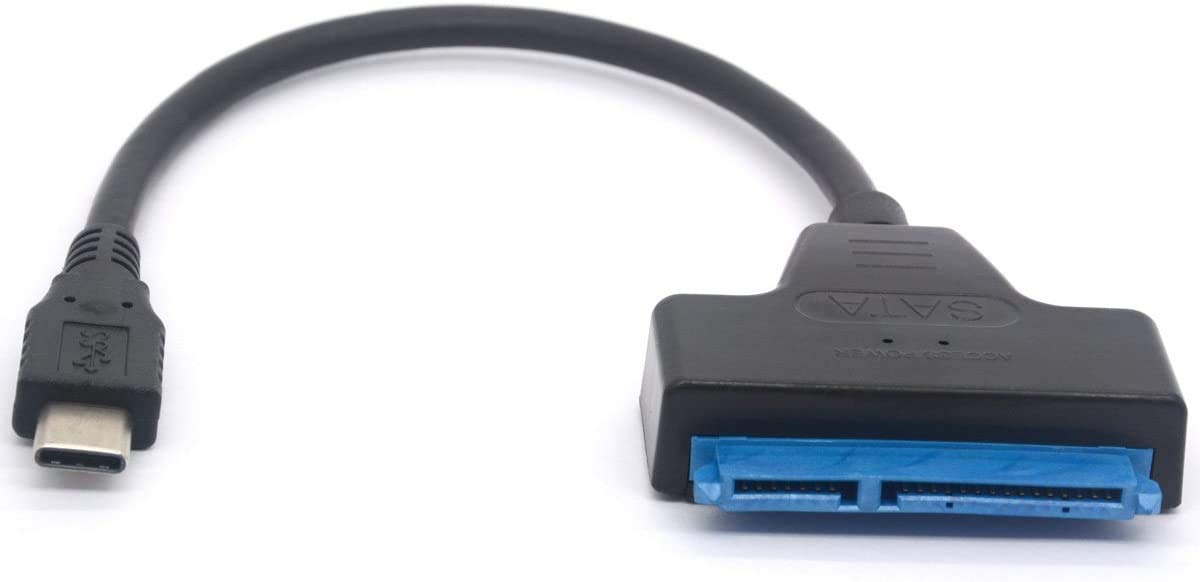 PIIHUSW USB C to SATA Adapter - Type C to SATA III Hard Drive Cable for 2.5" HDD SSD 7+15 Pin Thunderbolt 3 Converter