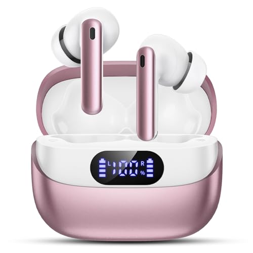 TUMJUN Wireless Earbuds, 42H Playtime Bluetooth 5.3 Headphones, HiFi Stereo Call Noise Cancelling Earbuds, IPX7 Waterproof Stereo in-Ear Earphones…