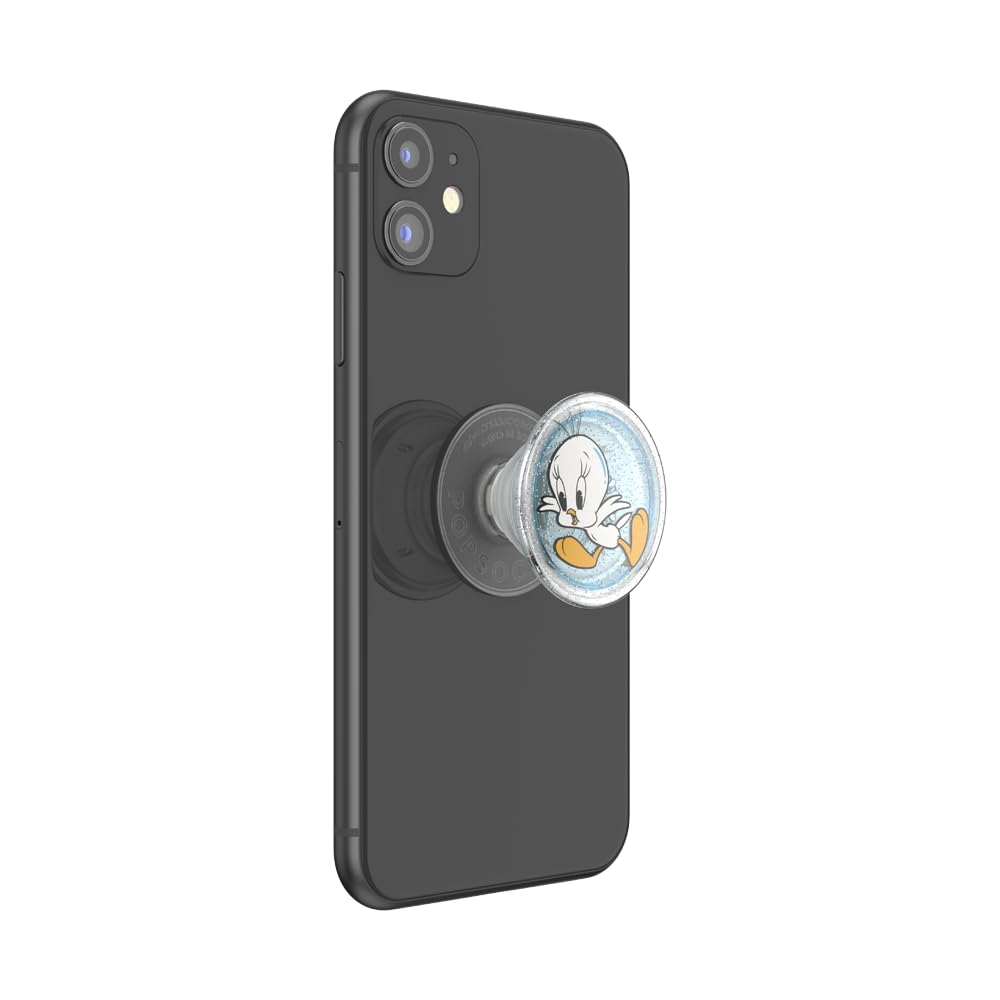 PopSockets Adhesive Phone Grip, Holder, Phone Stand, Light Blue - Glitter Fly