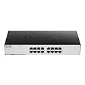 D-Link GO-SW-16G Gigabit Easy Ethernet Gigabit Desktop Switch, Schwarz (Design May Vary)