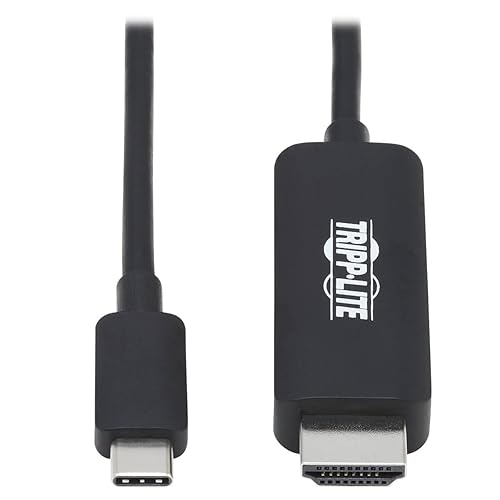 Tripp Lite USB C to HDMI Cable, Thunderbolt 3 Compatible Adapter Cable, USB-C and HDMI 4K, 4:4:4, Black, M/M, 3 ft. (U444-003-HBE)