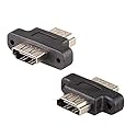 Traodin HDMI Adapter - 2PCS HDMI Female to Female Screw Lock Panel Mount Extension Extender Coupler (with Ears)