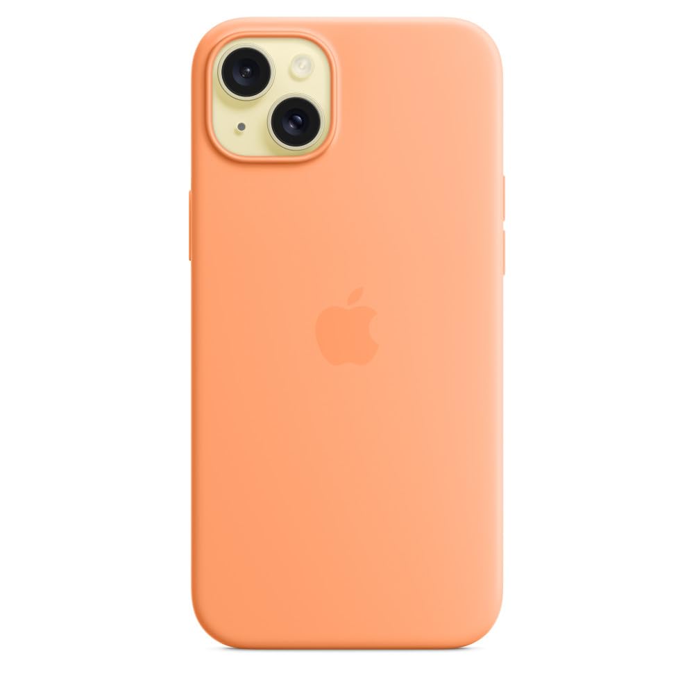 Apple iPhone 15 Plus Silicone Case with MagSafe - Orange Sorbet - MT173ZM/A