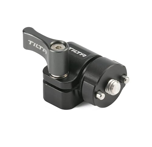 Tilta 15mm Rod Holder to 1/4?-20 Adapter (Front Mounted), Universal Design, Lightweight & Durable, Rod Support, Front Mounting, Location Pins (Black)