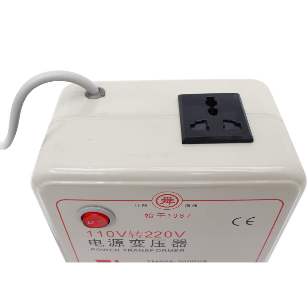 INTBUYING Inverter Step Up Voltage Converter 110v to 220v Transfomer Commercial Adapter 2000 W for Europe Asia Appliances Used in US